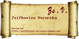Zsifkovics Veronika névjegykártya